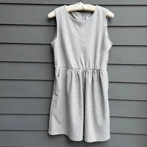 Porophrose Gray Knit Dress with Side Pockets Stretchy Size Large